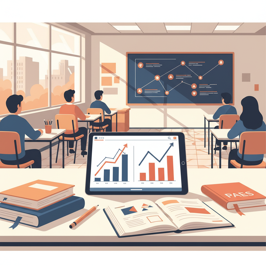 Imagen destacada del artículo "Cómo Prepararse para Competencia Lectora PAES 2026: Guía Estratégica y Ponderación". Temas: Preparación. Blog puntajepaes.cl sobre puntajes PAES y admisión a la universidad, en alianza con Preuniversitario Filadd.