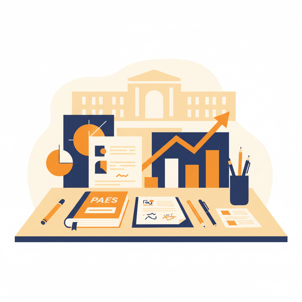Imagen destacada del artículo "Cómo usar los ensayos PAES para subir tu puntaje: Guía estratégica de preparación". Temas: Preparación. Blog puntajepaes.cl sobre puntajes PAES y admisión a la universidad, en alianza con Preuniversitario Filadd.